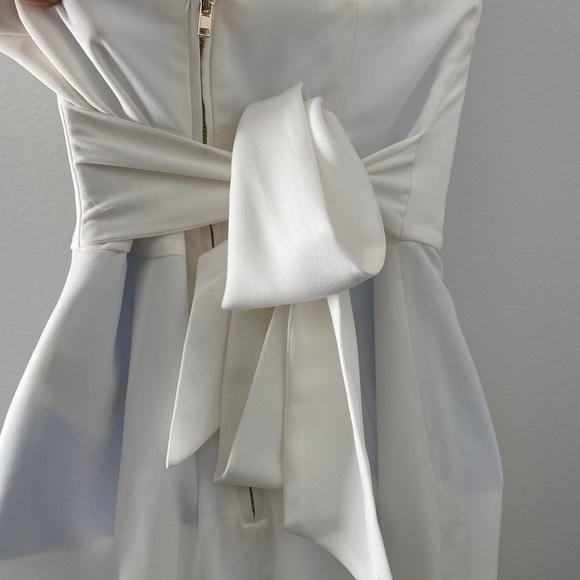 white strapless jumpsuit - Picture 7 of 8